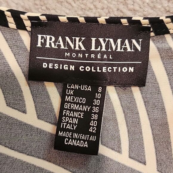 Frank Lyman print faux wrap dress sz 8 - Picture 9 of 10